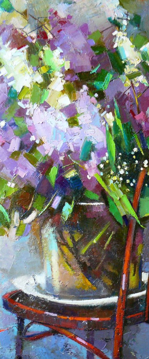 Lilacs and lilies of the valley by Oksana Kornienko