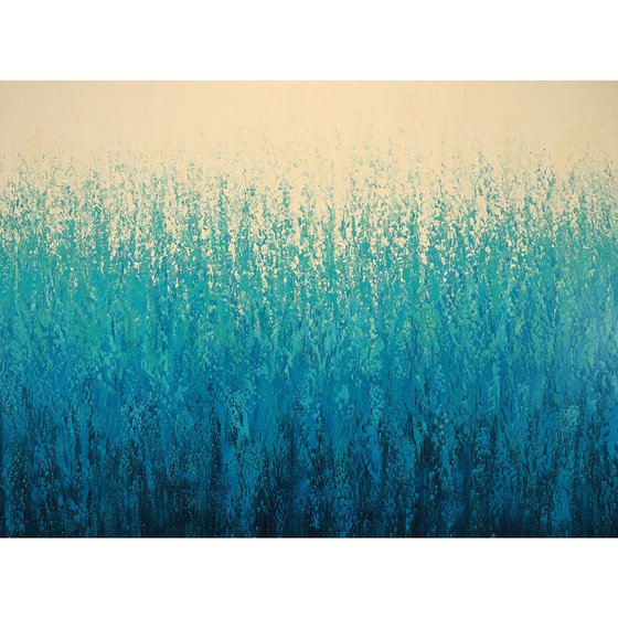 Blue Teal Sand - Seascape