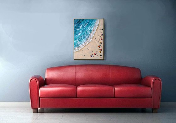 Rolling sea waves
