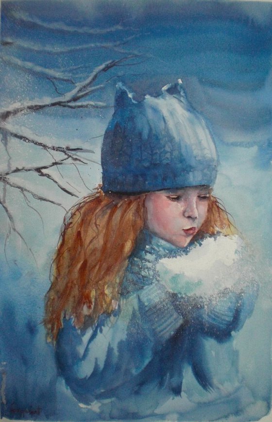 the little girl and the snow