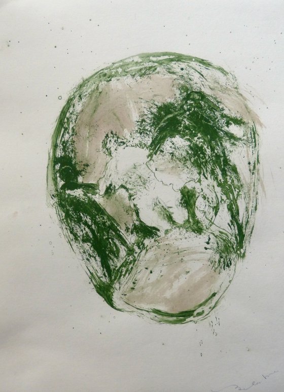 Green Mood 17, acrylic on paper 29x41 cm