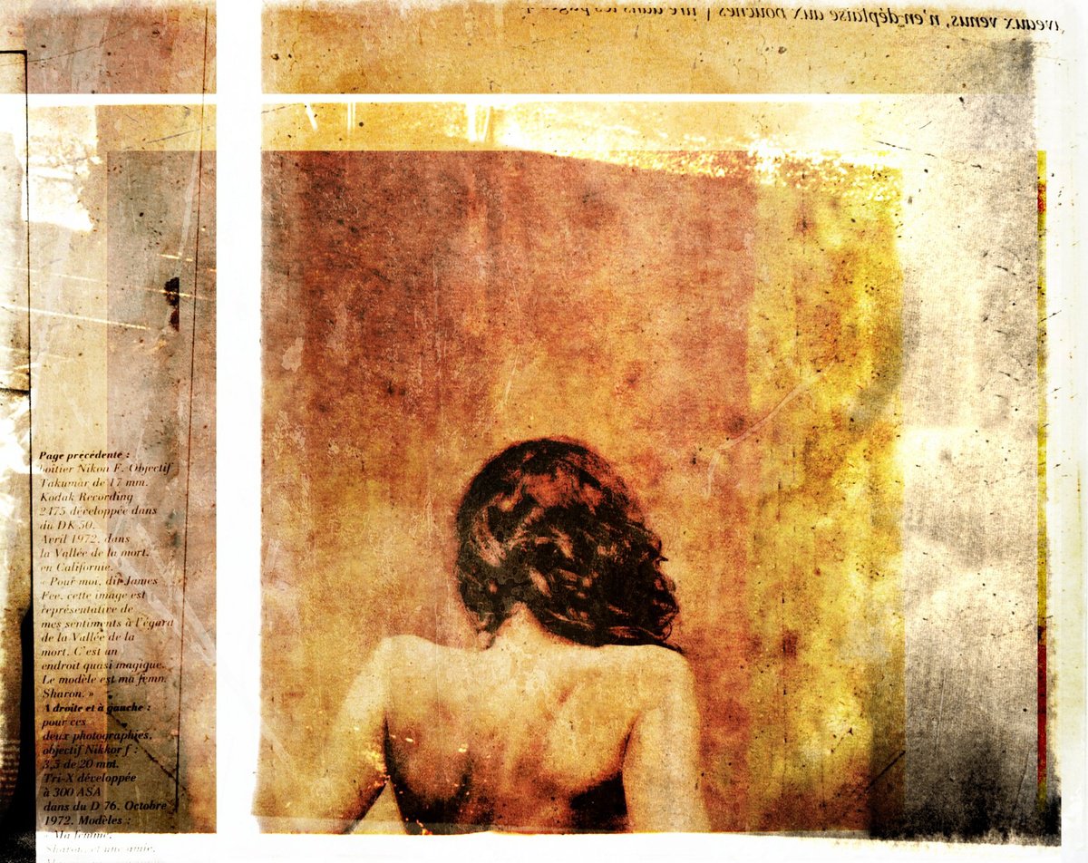 Portrait Photograph By Philippe Berthier, 30 X 24", De Dos........, Original Artwork