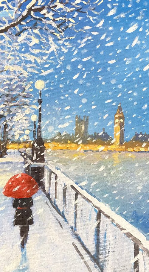 Snowfall in London by Volodymyr Smoliak