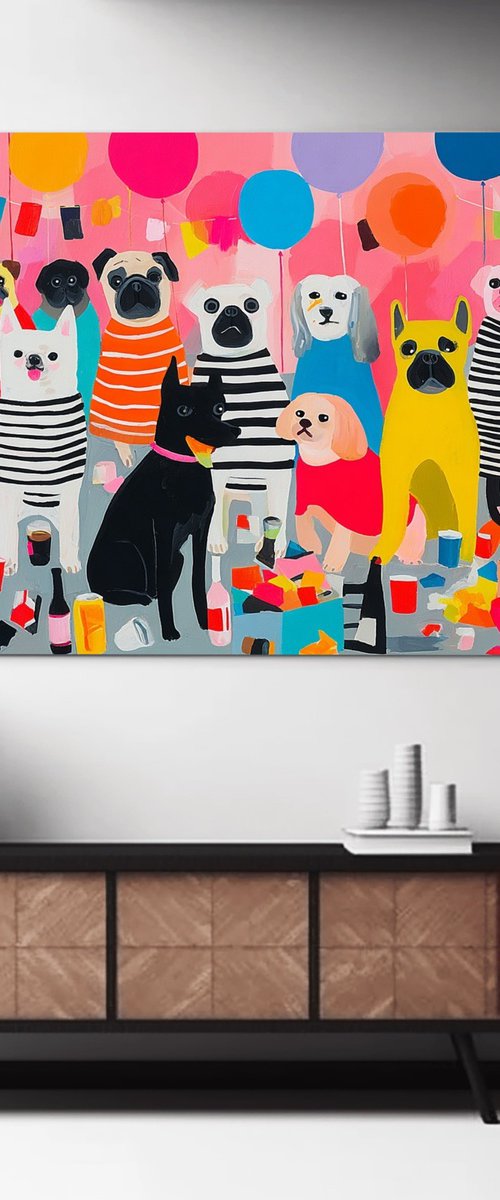 Dogs Having a Party by Sasha Robinson