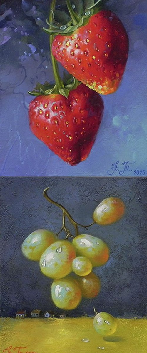 “Fruit Duo” (Diptych) by Tetiana Novikova