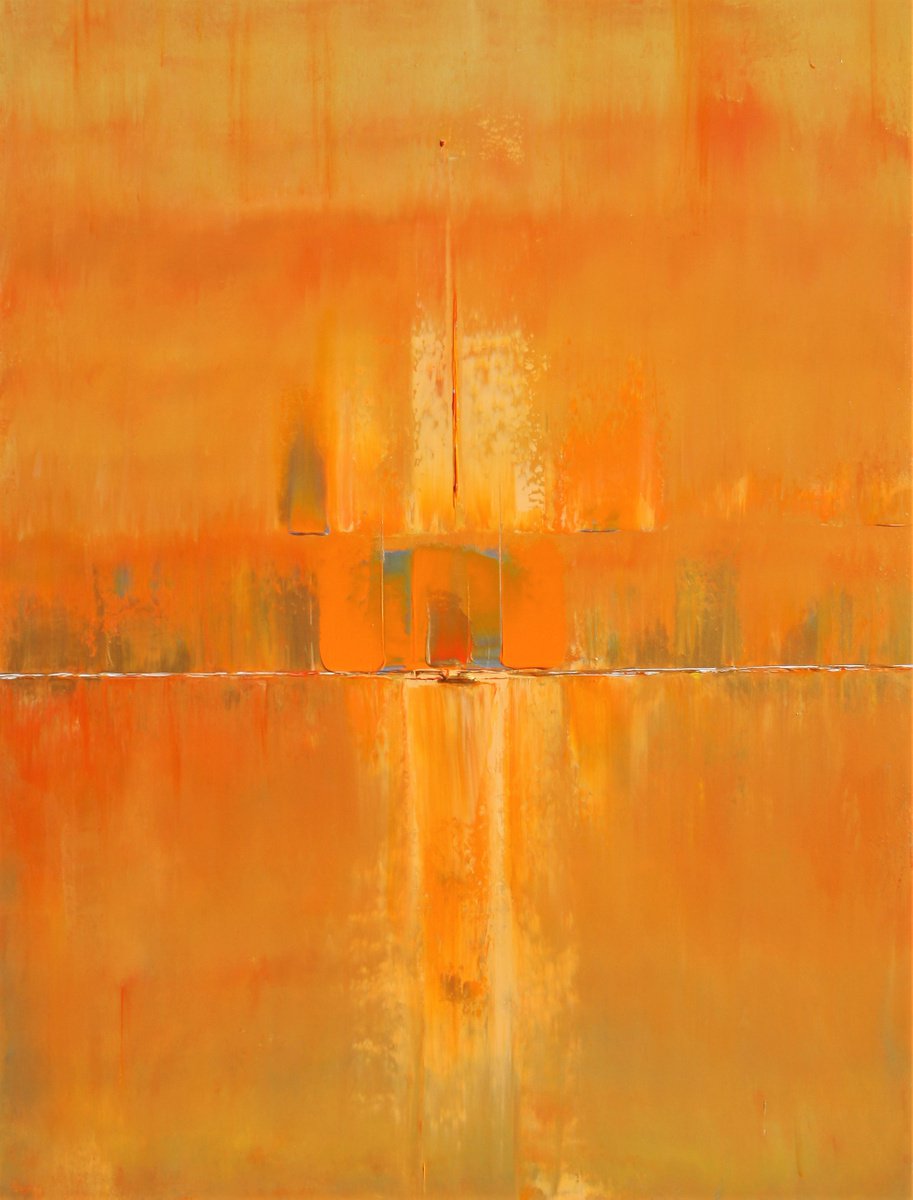 Bold Orange Concept Abstract by Robert Lynn
