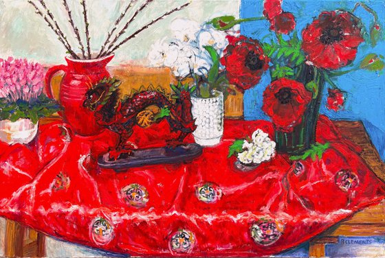 The Dragon and Red Kimono