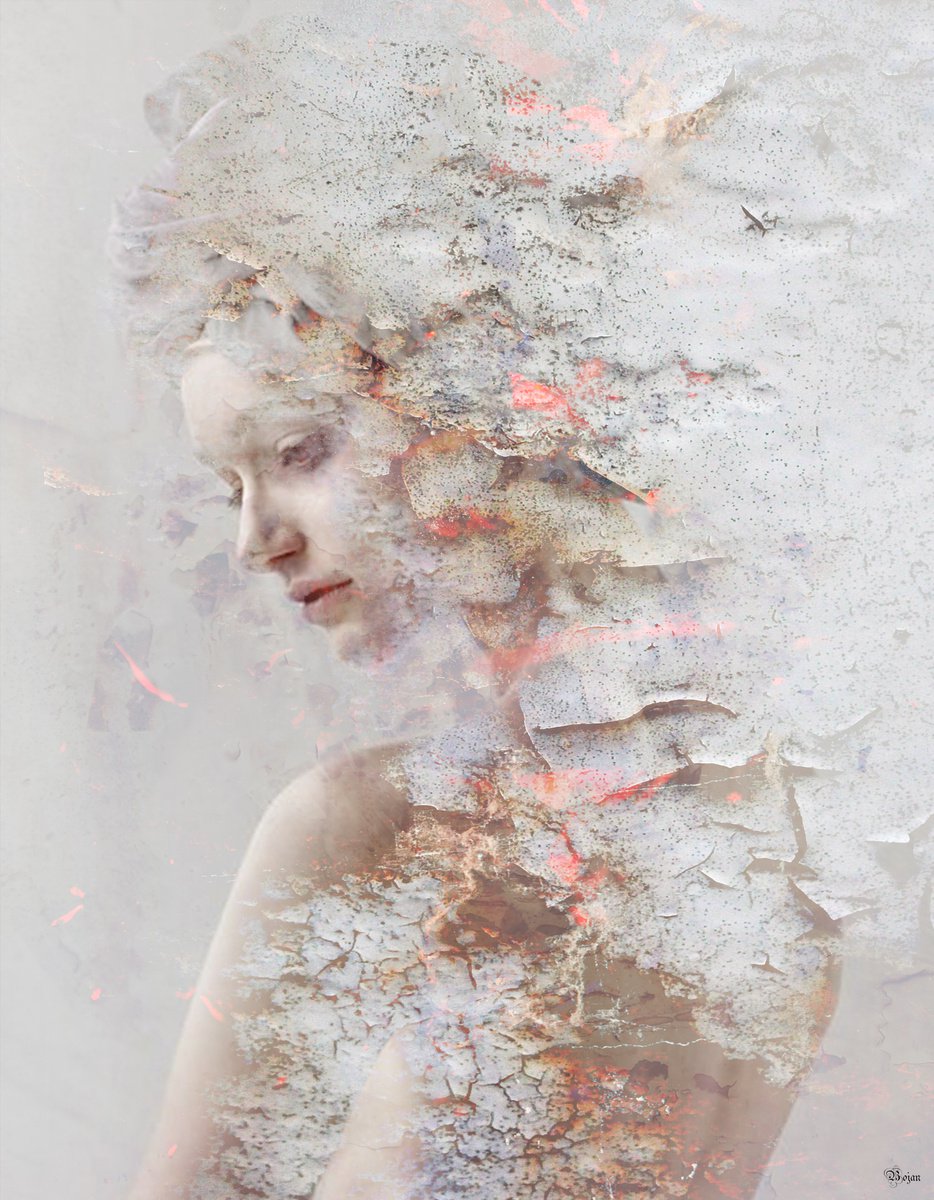 Illustrative Portrait Photograph By Bojan Jevtic, 33 X 43, Missing You, Original Artwork