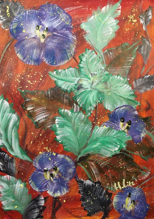 WHISPERING QUIETLY - Bird's Eye Speedwell by HSIN LIN
