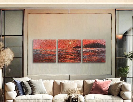 Flames of the Sky - triptych