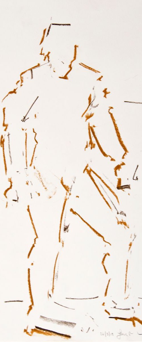 Nude Male -Life Drawing No 392 by Ian McKay