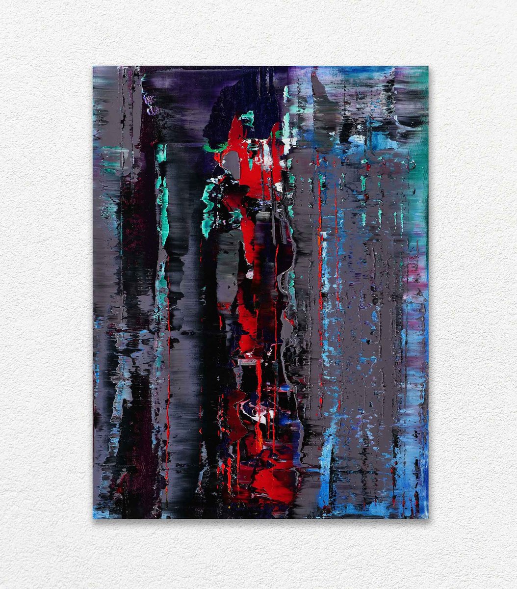 Organic Abstract Oil Painting By Vadim Shamanov, 15 X 20", Echoes Of Resonance, Original Artwork