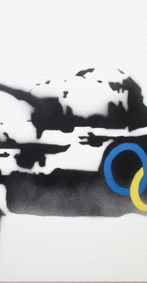 SINOLYMPICS (ON A BOX CANVAS). by Juan Sly