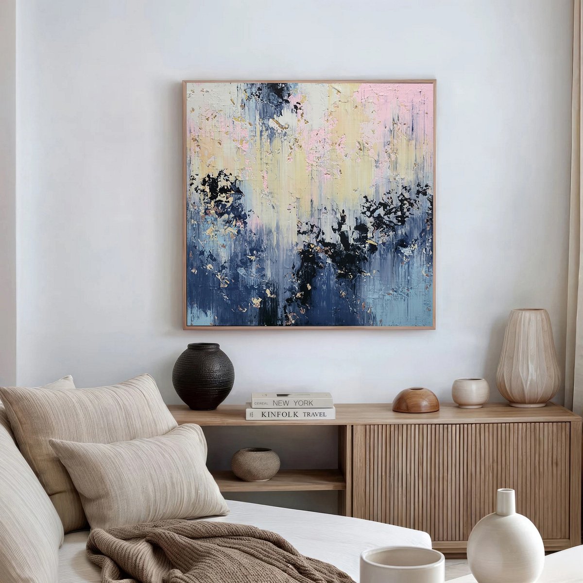 Abstract Acrylic Painting By Alex Senchenko, 39 X 39, Abstract 2502, Original Artwork