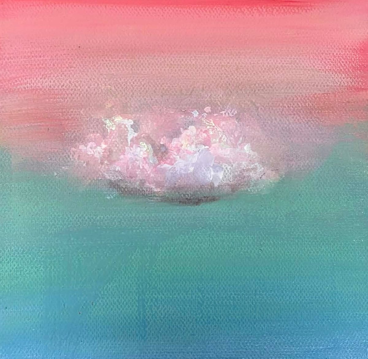  Cloud Series: Watermelon Hue By Samah Kthar, 6 X 6, Artwork For Sale On Artfinder