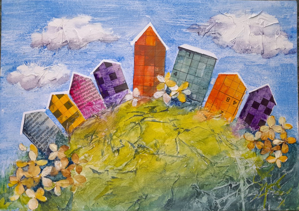 Houses on puzzle lane by Anjana Cawdell