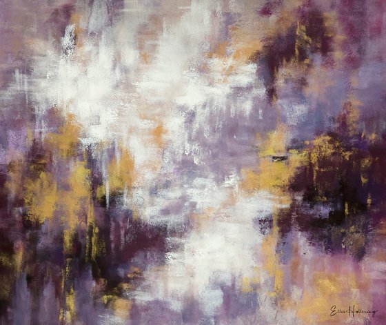 Fading into Light - Deep purple abstract