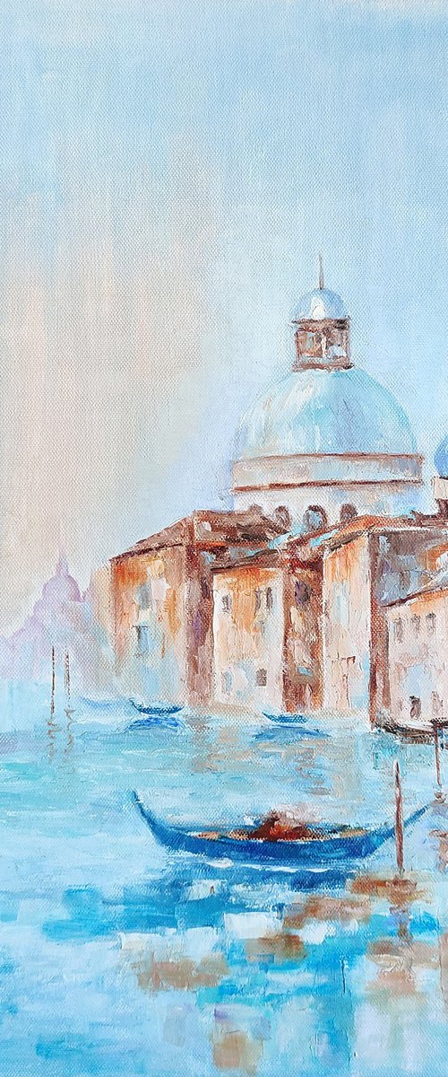 Venice, Venice landscape painting on canvas, 50x40 cm, ready to hang. by Yulia Berseneva