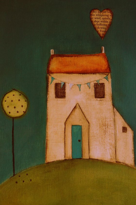 The House on the Hill (with blue bunting)