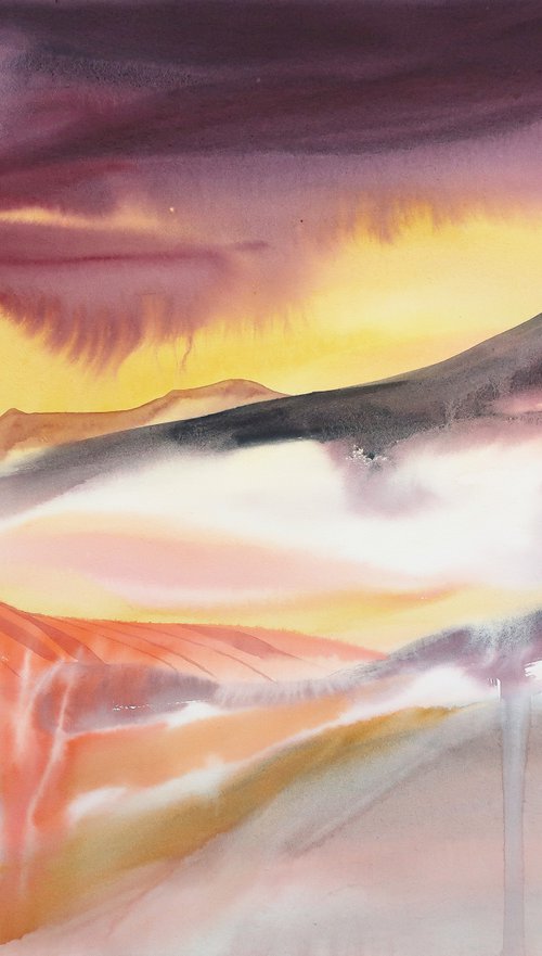 Abstract landscape by Alla Vlaskina