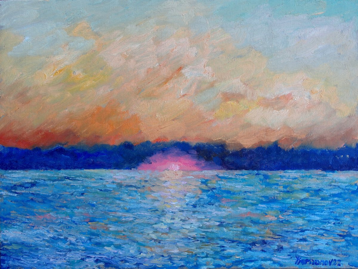 Seascape, Sea Stories - Sunset 2 By Juri Semjonov, 16 X 12, Artwork For Sale On Artfinder