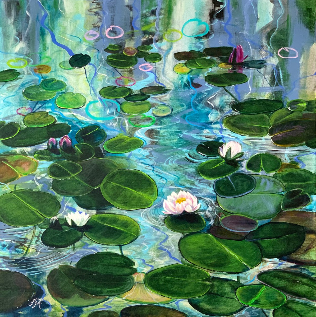 Water Lilies 3 by Sandra Gebhardt-Hoepfner