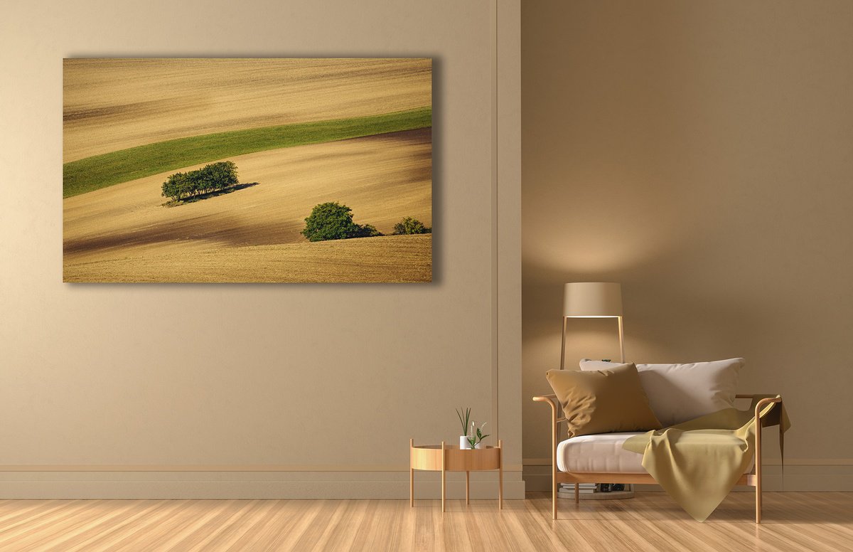 Photorealistic Landscape Photograph By Pavel Oskin, 39 X 24", Sketch, Original Artwork