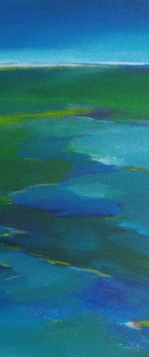 The sea touching the coast (8) by Nelly van Nieuwenhuijzen