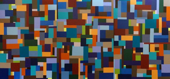 Rectangles  _ Large Abstract_150x70cm (59"x27.5")