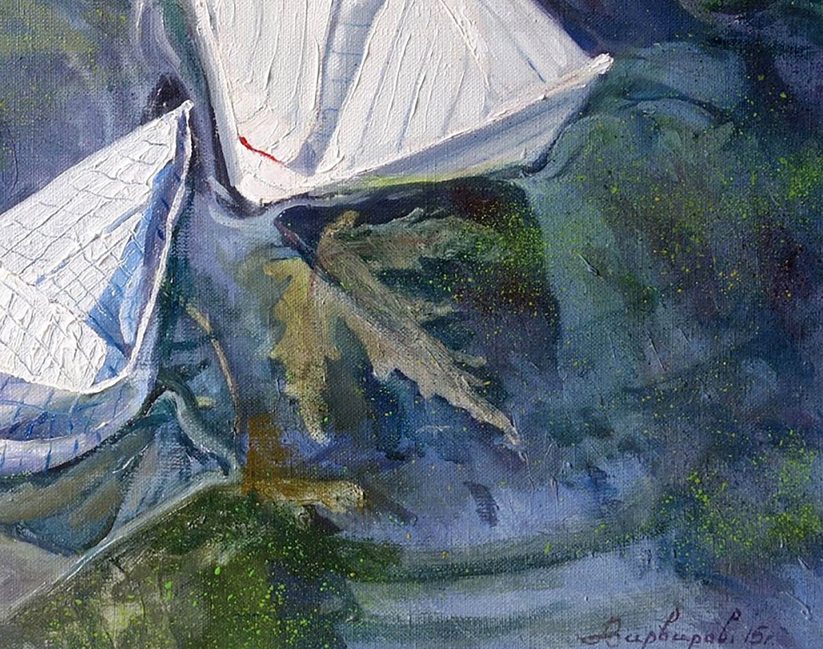 Photorealistic Landscape Giclee Print By Anatolii Varvarov, 20 X 20, Cell With A Ruler, Original Artwork