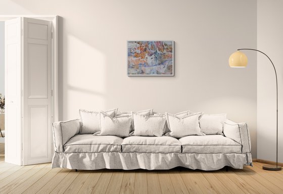 Afterimage. abstract painting, framed