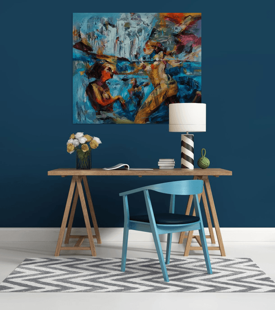 Over the blue mirror