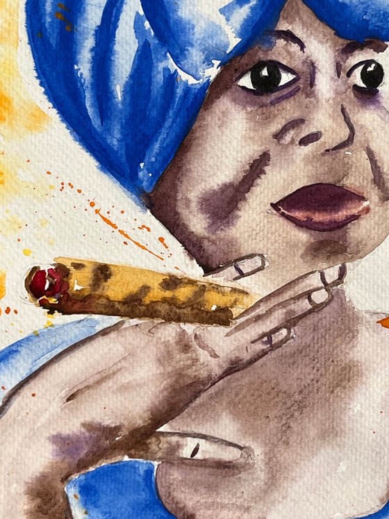 African Woman Painting