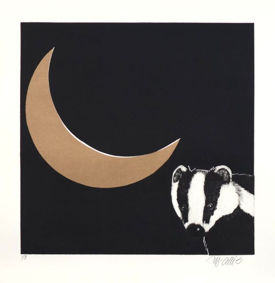 Midnight Fox and Midnight Badger Printset