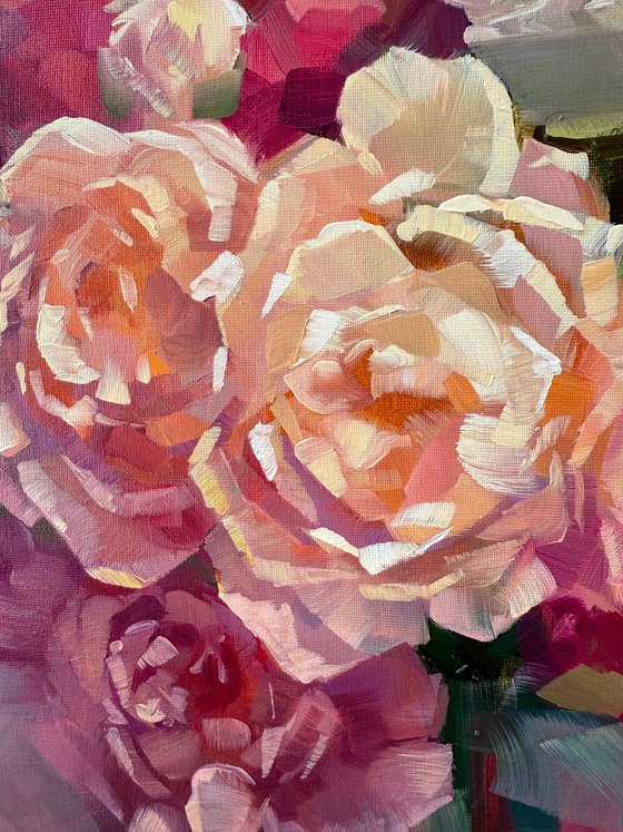 Roses. Tea for three