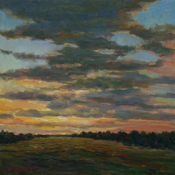 The Beautiful Sunset - sky landscape painting