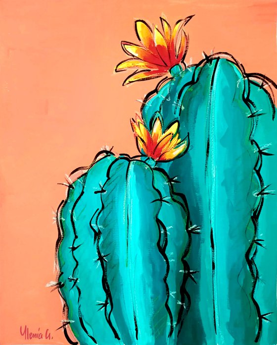 CACTUS WITH FLOWER