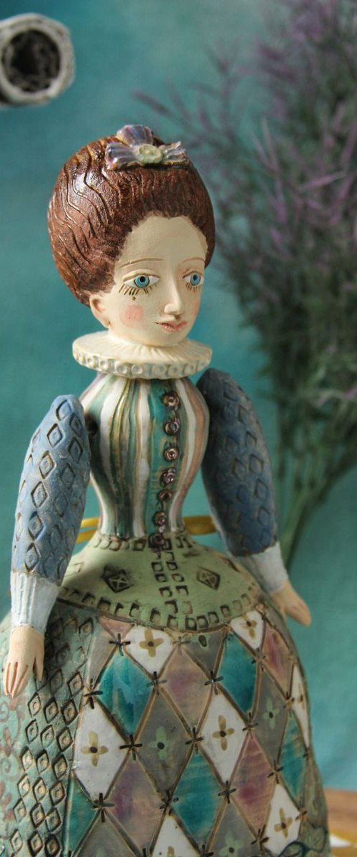 Renaissance Doll.  Wall sculpture by Elya Yalonetski by Elya Yalonetski