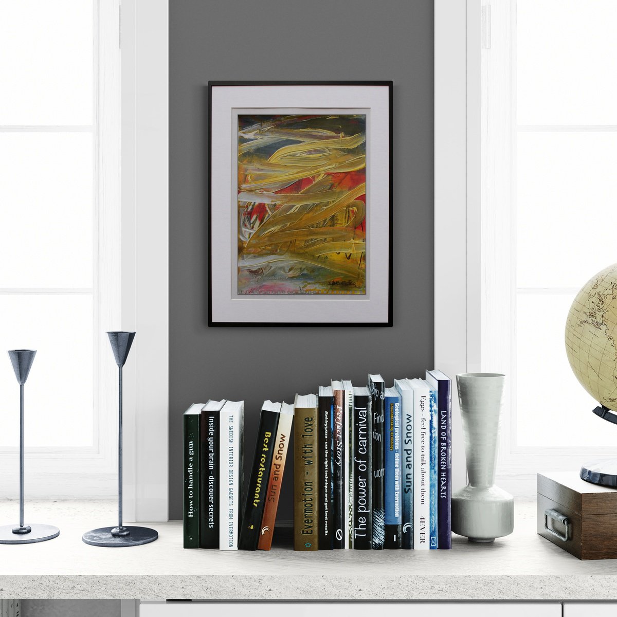 Expressive Abstract Painting By Daniela Schweinsberg, 12 X 16, Studio Conversations #17, Original Artwork