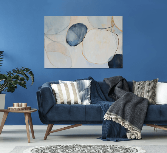 Blue and Neutral Artwork