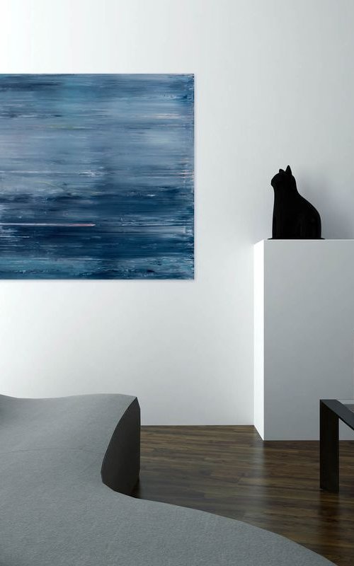 Blue abstract painting KE531 by Radek Smach