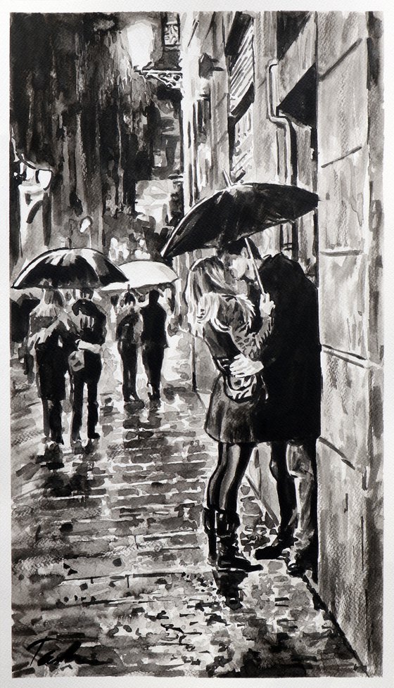 "Rainy Christmas" / 30x52cm