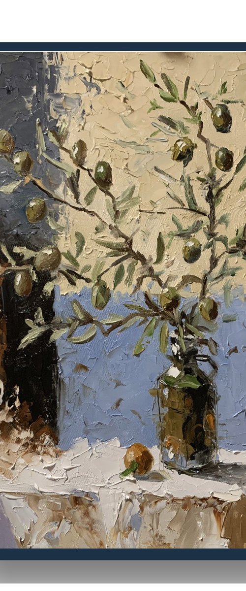 Olive Branches by the Blue Wall. by Vita Schagen