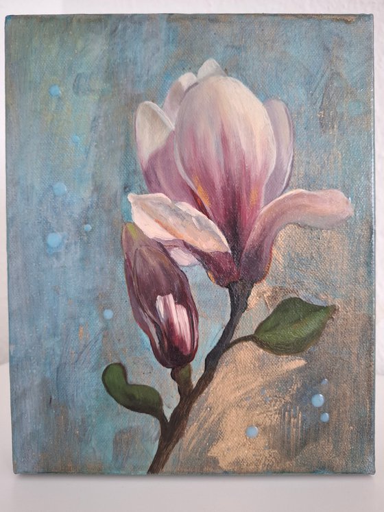Painting on canvas "Magnolia"
