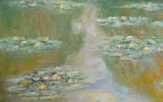 Replica of Monet's water lilies