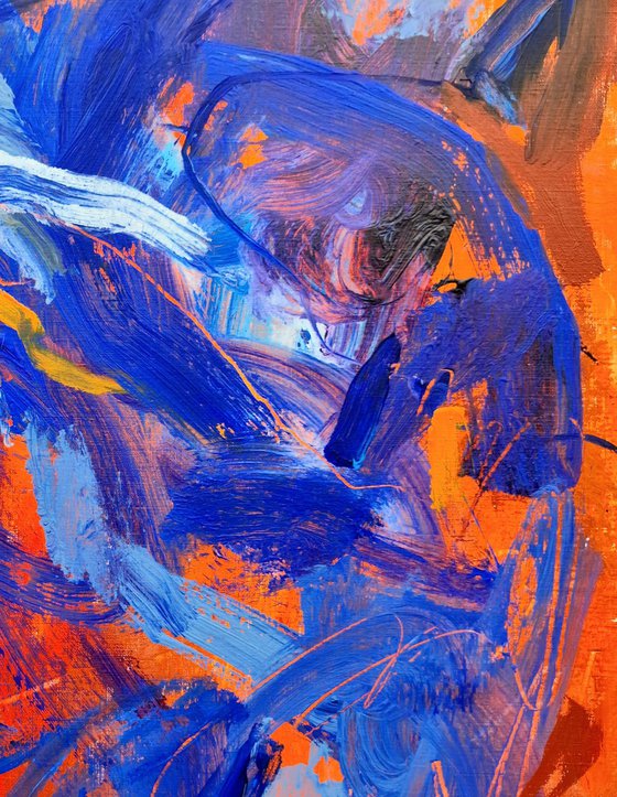 Abstract painting. Diptych. Dance your life.