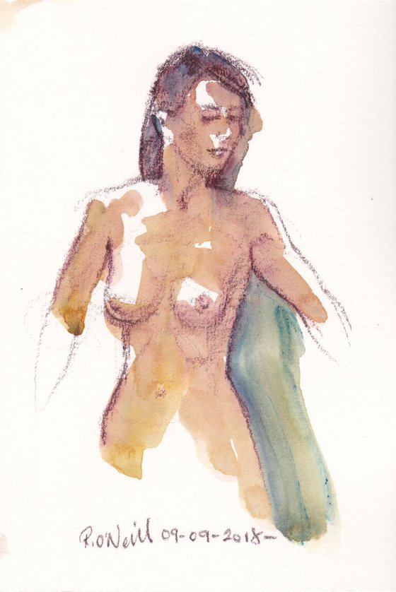 female nude small artwork