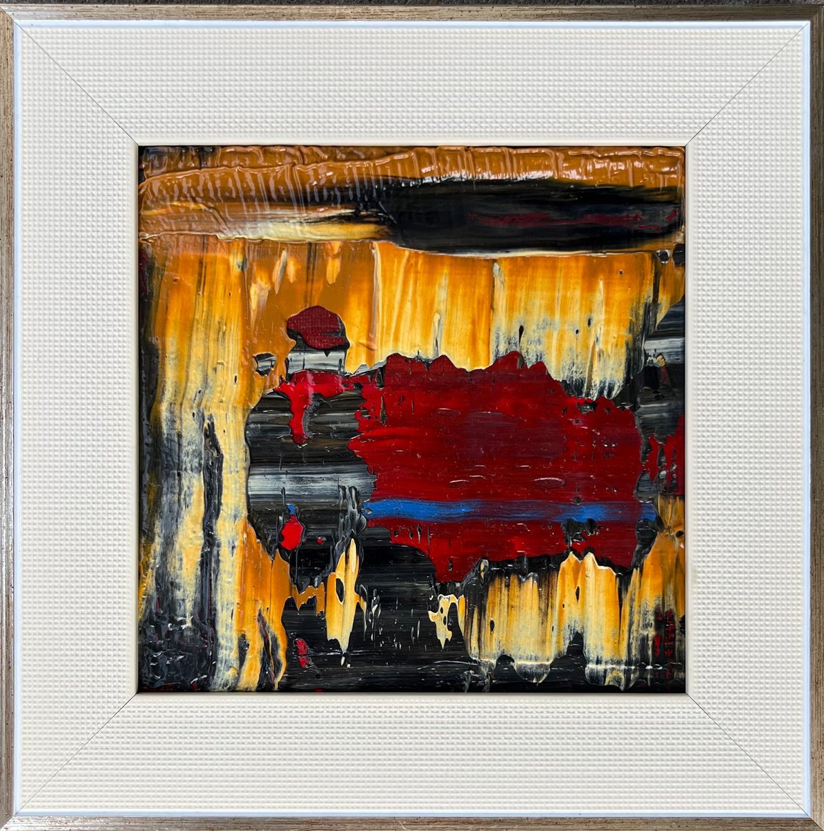 Abstract Oil Painting By Svitlana Andriichenko, 8 X 8", Blood At Sunset, Original Artwork