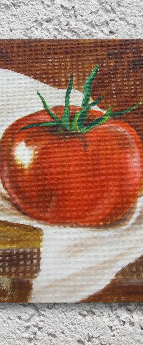 Ripe tomato 20x20cm by Ira Whittaker
