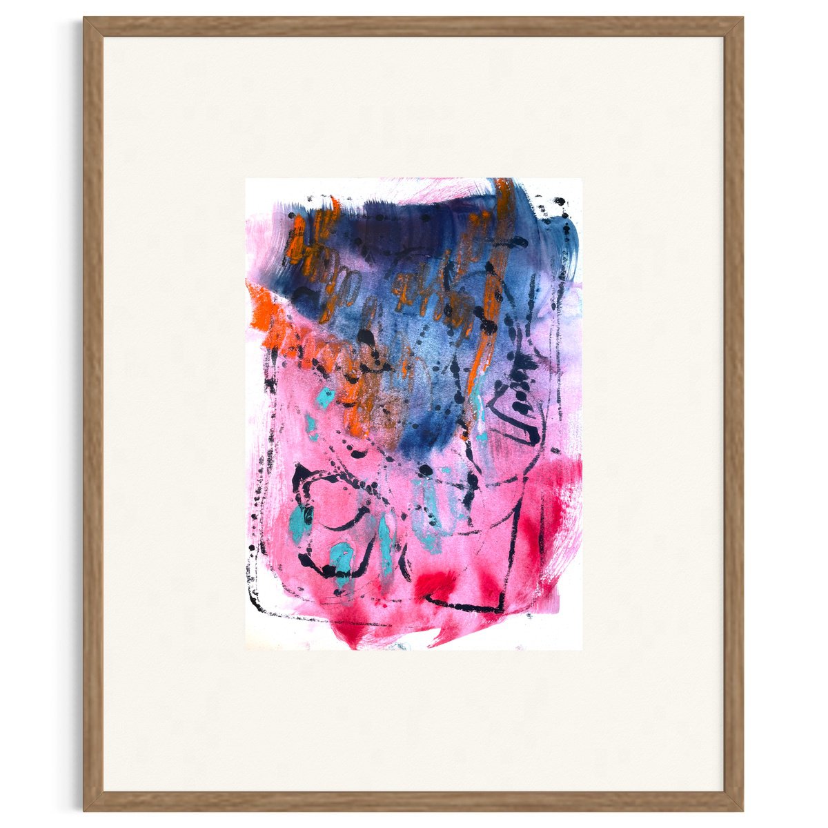 Abstract Oil Painting By Evgenia Makarova, 12 X 17, Abstract Composition ?183, Original Artwork